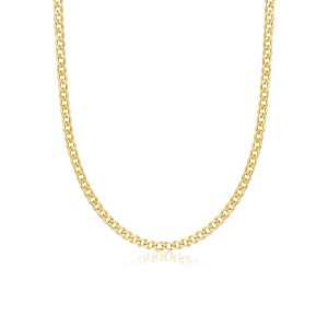 Lant argint placat cu aur galben model cubanez 3,5 mm x 55 cm DiAmanti PancerkaC100-Gold-55cm-SL (Argint 925‰ 9,05 g.)